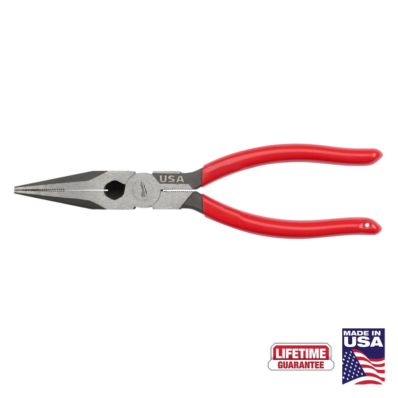 MILWAUKEE 8 Dipped Long Nose Pliers