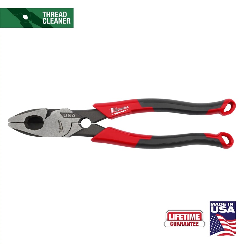 MILWAUKEE 9 Lineman’s Comfort Pliers w/ Thread Cleaner