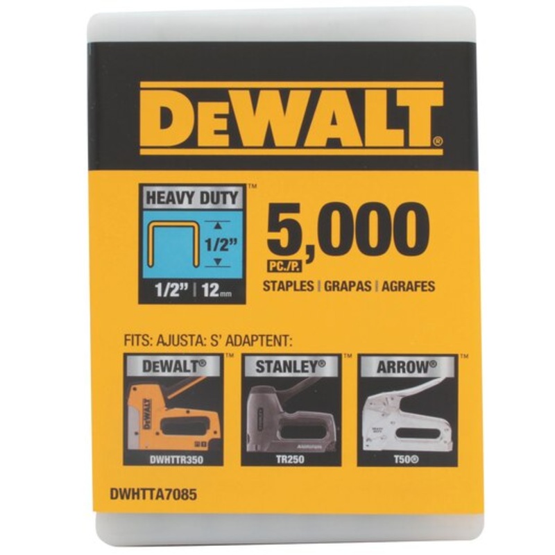 DEWALT 13mm/1/2 Heavy Duty Stapes – 5000Pk