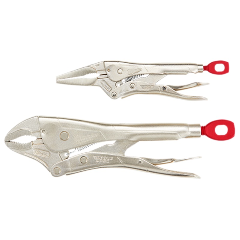 MILWAUKEE 2 PC. 10 Curved Jaw & 6 Long Nose TORQUE LOCK Locking Pliers Set