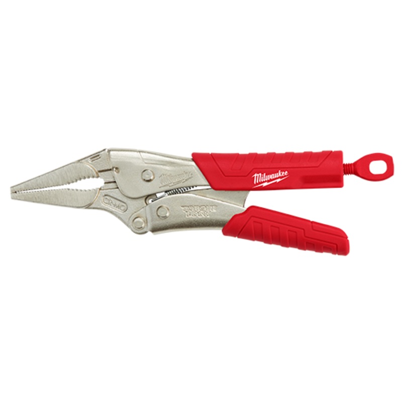 MILWAUKEE 9 TORQUE LOCK Long Nose Locking Pliers w/ Grip