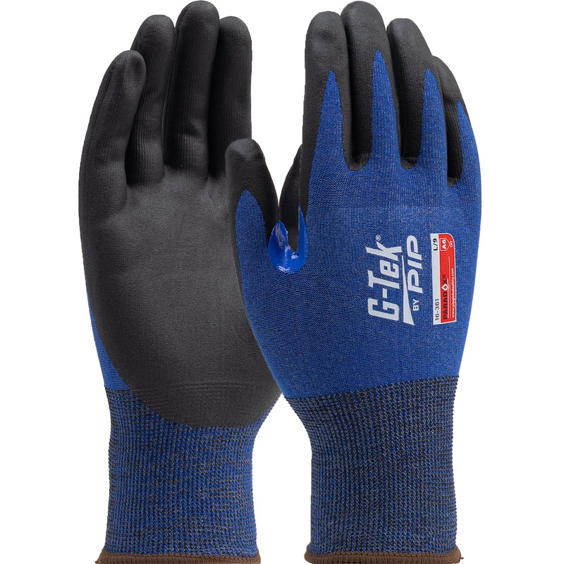 PIP G-Tek Paradox Seamless Knit PolyKor Blended Glove with Foam Nitrile Coated Grip on Palm & Fingers with Reinforced Thumb Crotch – 21 Gauge – Touchscreen Compatible