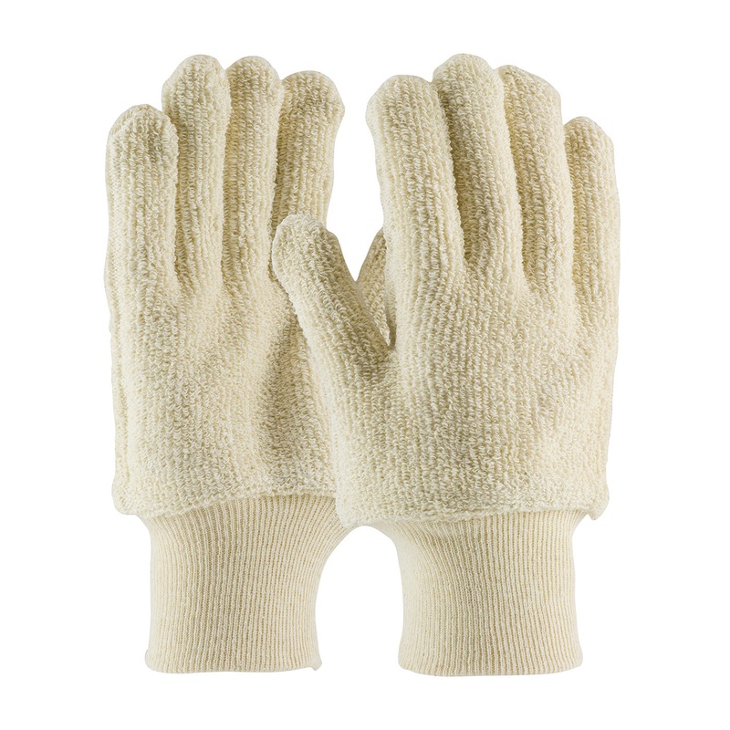 12 PACK LARGE PIP Terry Cloth Seamless Knit Glove – 24 oz