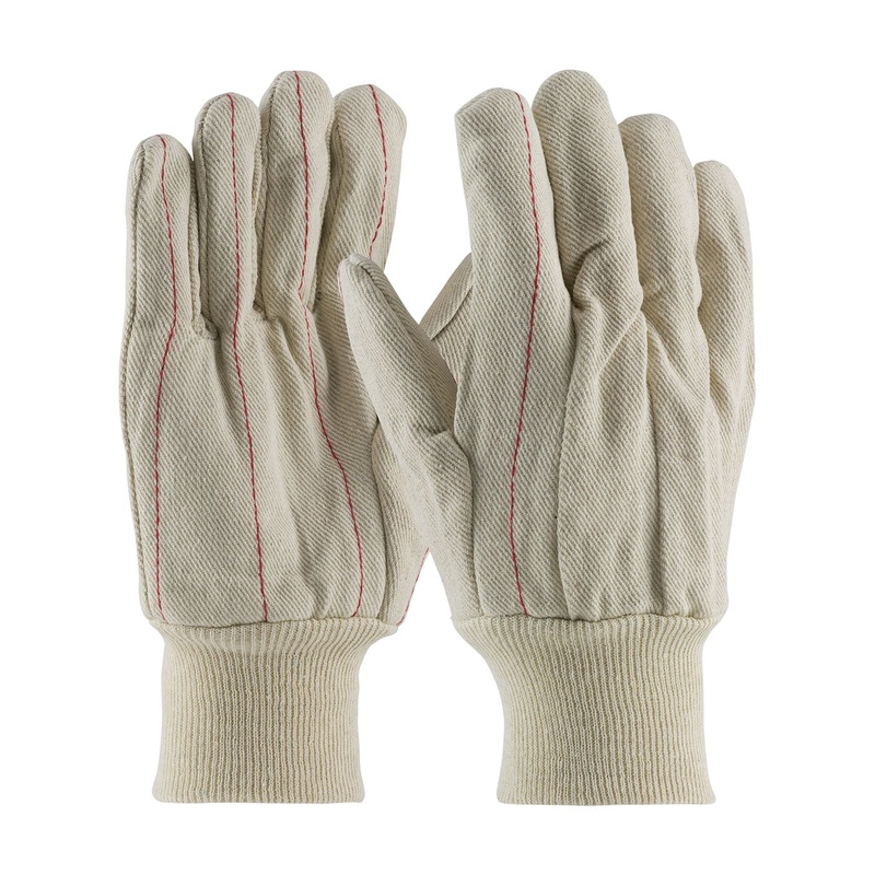 12 PACK PIP Cotton Canvas Double Palm Glove with Nap-In Finish – Knit Wrist