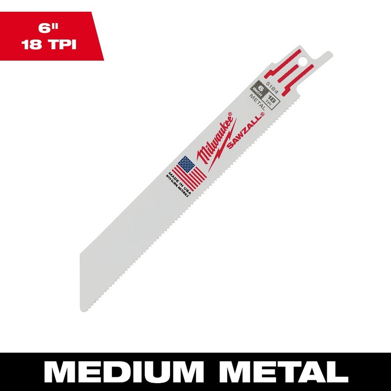 Milwaukee Tools 6 in. 18TPI Sawzall Blade 48-01-2184