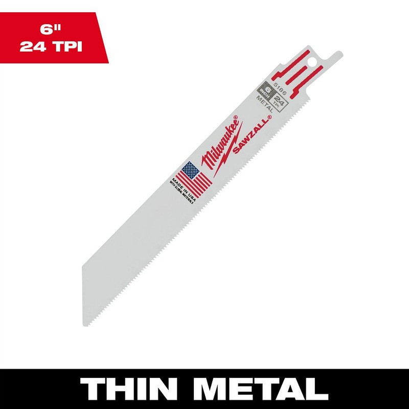 Milwaukee Tools 6 in. 24TPI Sawzall Blade 48-01-2186