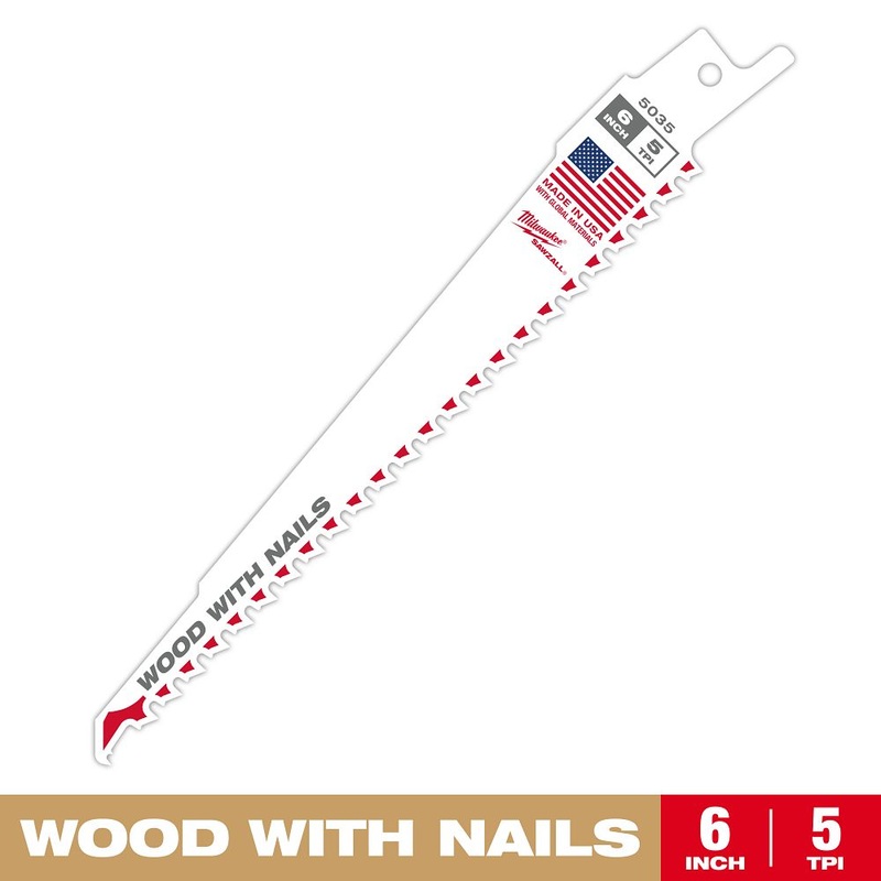 Milwaukee Tools 6 In. 5TPI Sawzall Blade 48-01-2035