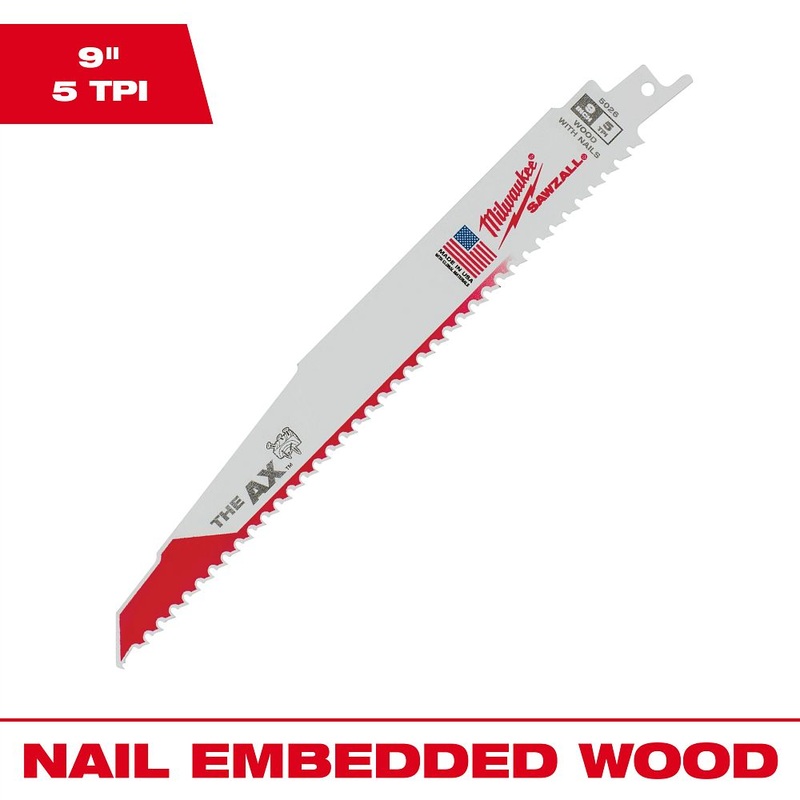 Milwaukee Tools 9 in. 8TPI Sawzall Blade 48-01-2026