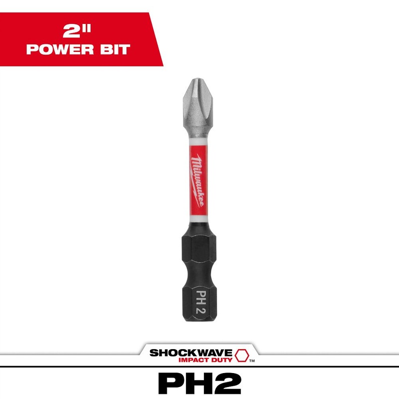 Milwaukee Tools #2 Phillip Shockwave 2 Pwr Bit 48-32-4462