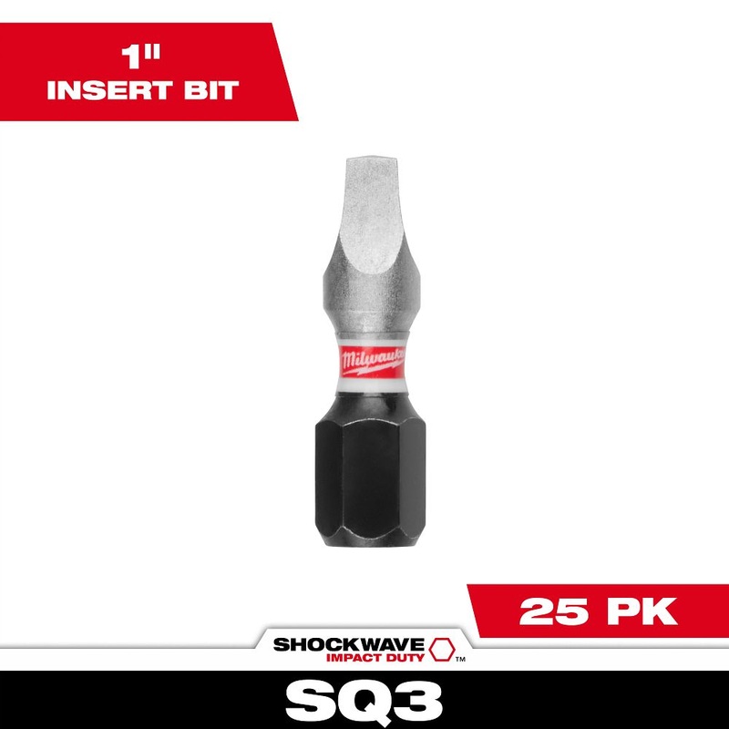 Milwaukee Tools (25) 1IN INSERT BIT SQ3 48-32-4723