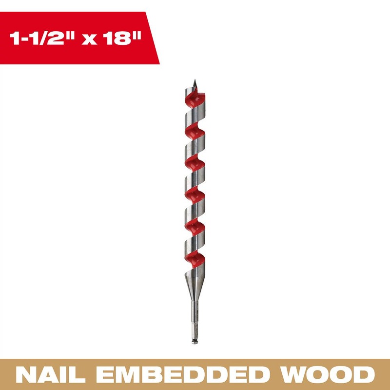 Milwaukee Tools 1-1/2x18Ship Auger Bit 48-13-6500