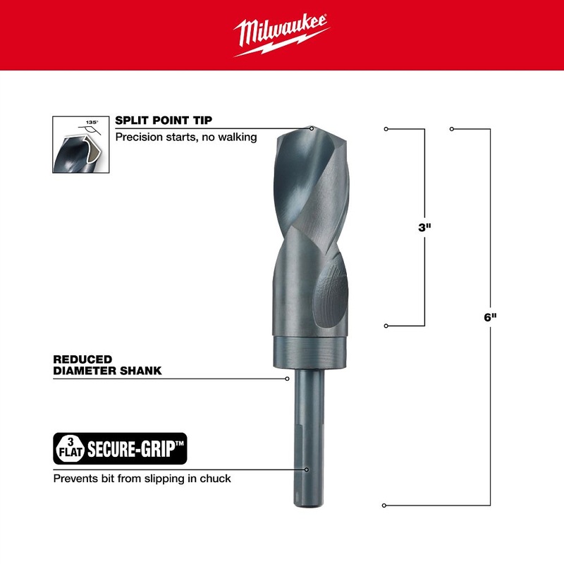 Milwaukee Tools 1-1/4 S&D Black Oxide Bit 48-89-2758