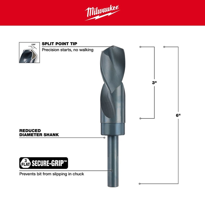 Milwaukee Tools 1-1/8 S&D Black Oxide Bit 48-89-2756