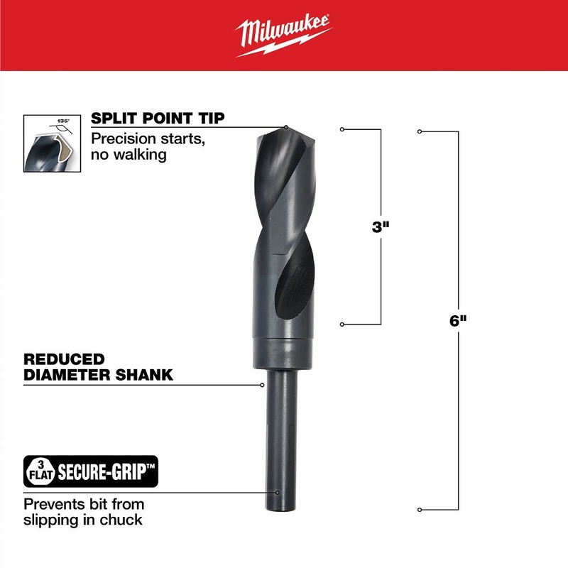 Milwaukee Tools 1 S&D Black Oxide Bit 48-89-2754