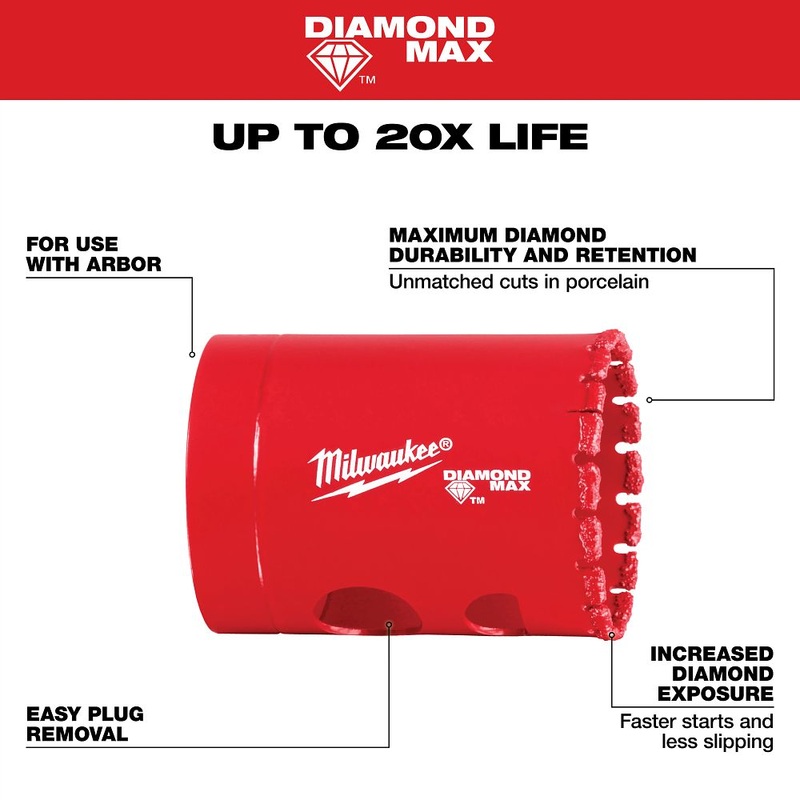 Milwaukee Tools 1-1/2 Diamond Max Hole Saw 49-56-5630