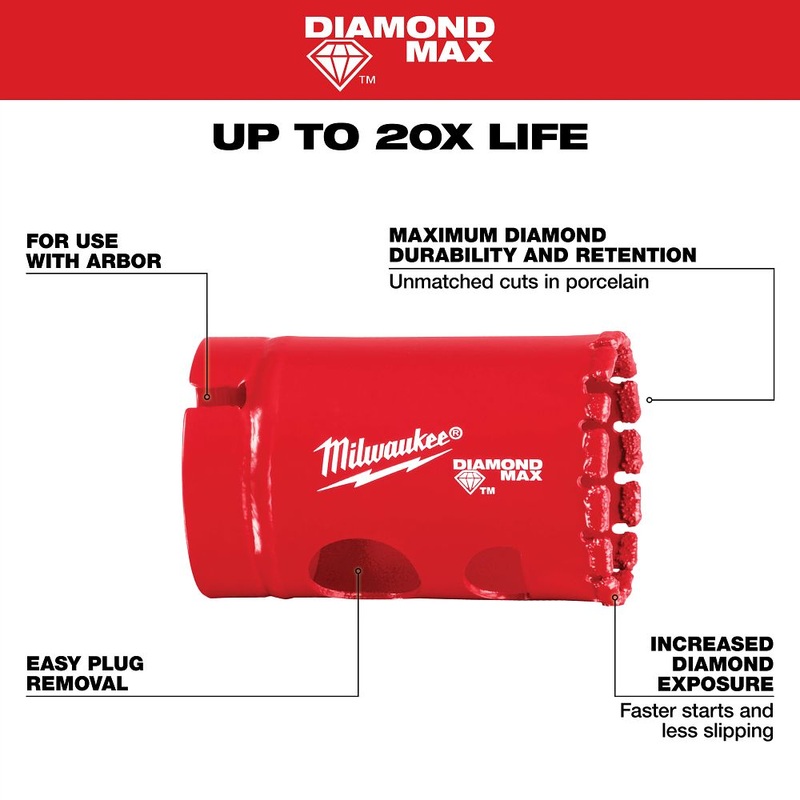 Milwaukee Tools 1-1/4 Diamond Max Hole Saw 49-56-5620