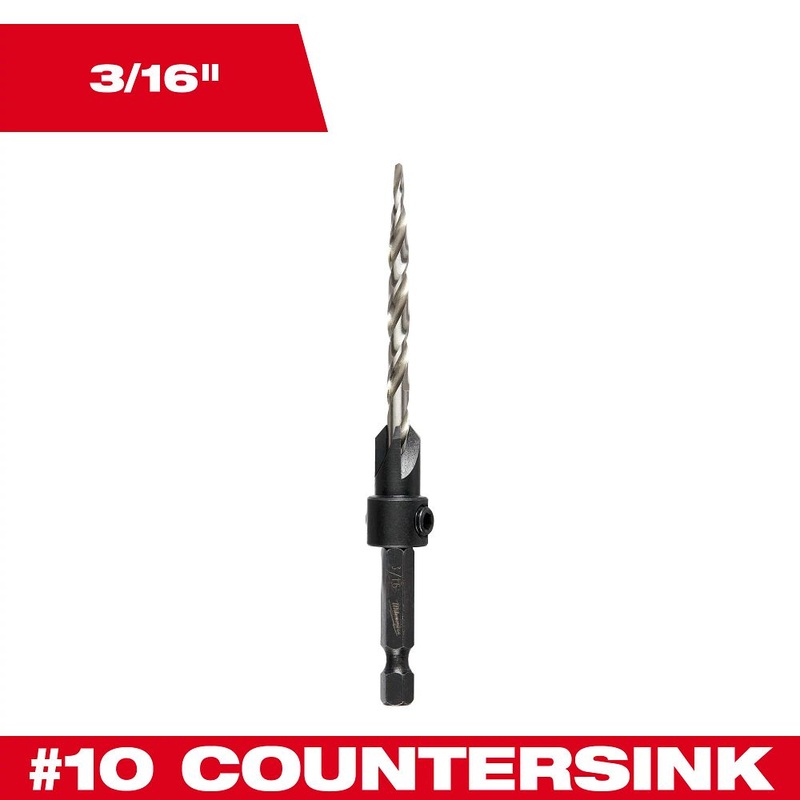 Milwaukee Tools #10 Countersink 3/16 Drill Bit 48-13-5002