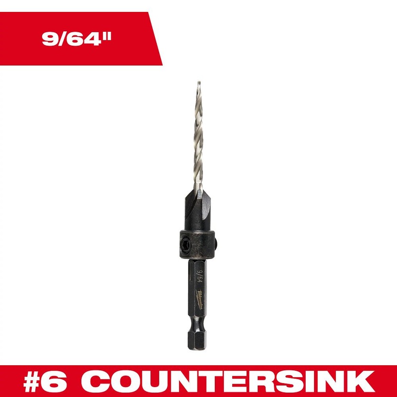 Milwaukee Tools #6 Countersink 9/64 Drill Bit 48-13-5000