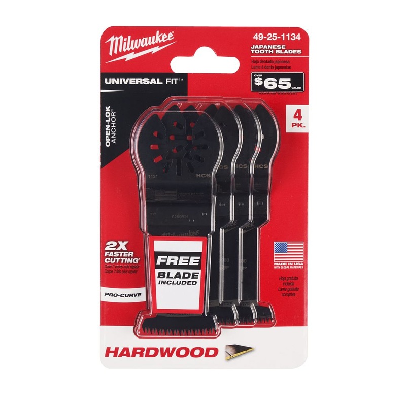 Milwaukee Tools 1-3/8 Japns Tth 3PK + 1 FREE 49-25-1134