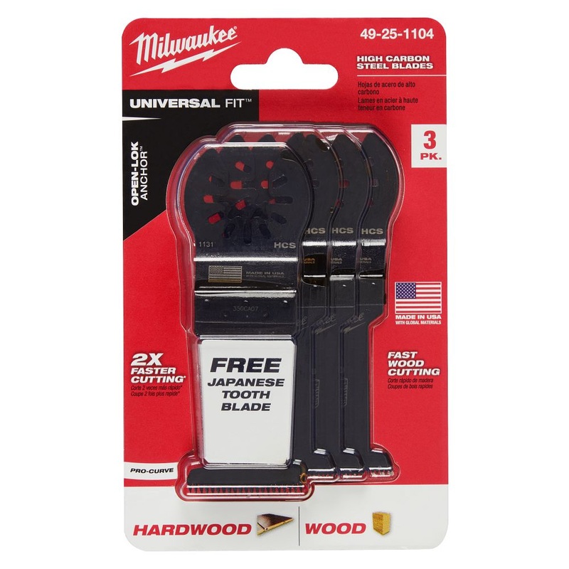 Milwaukee Tools 1-3/8 WOOD BLD 3PK + HRDWD BLD 49-25-1104