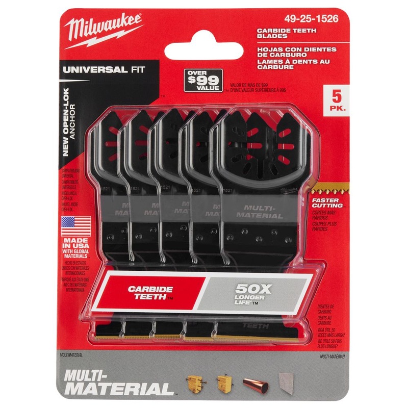 Milwaukee Tools 1-3/8 CARBIDE TEETH MM BLD 5PK 49-25-1526
