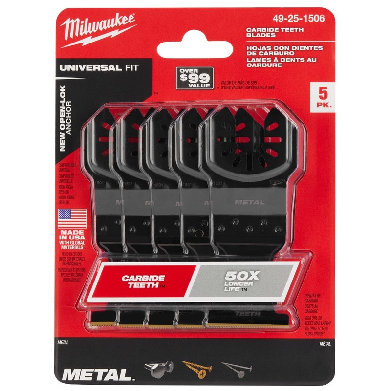 Milwaukee Tools 1-3/8 CARBIDE Tth METAL BLD 5PK 49-25-1506