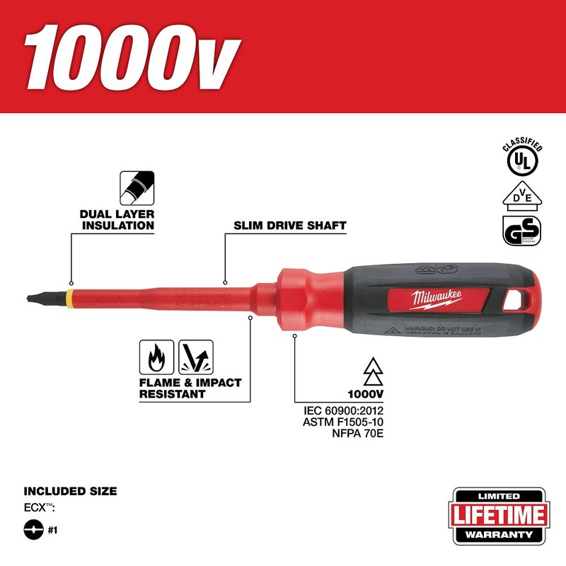 Milwaukee Tools #1 ECX – 4 In. 1000V Insul 48-22-2241