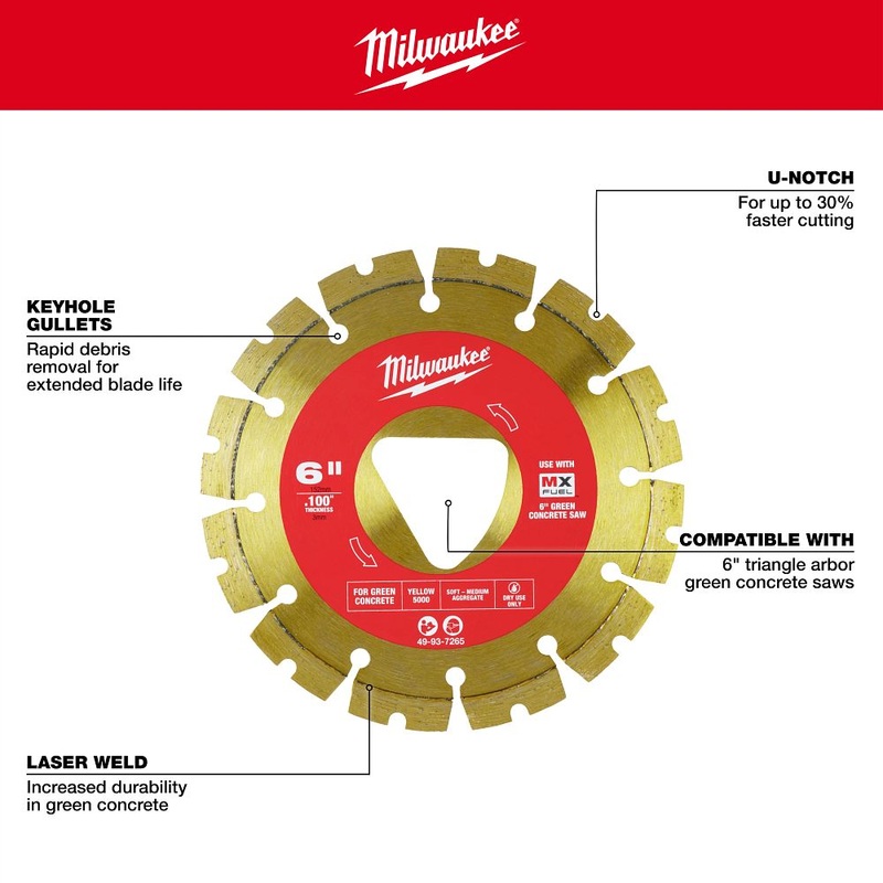 Milwaukee Tools Yellow 6 x .100 Blade 49-93-7265