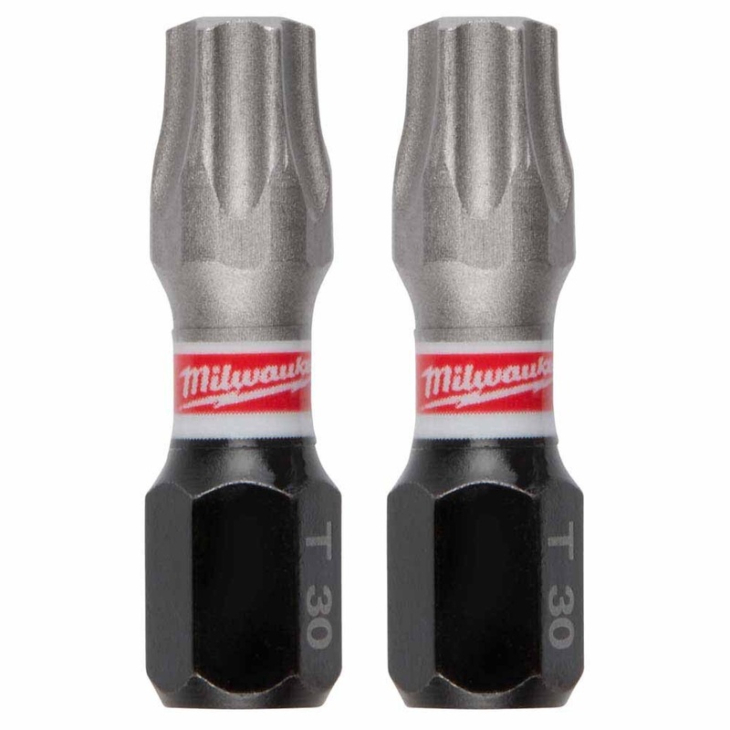 Milwaukee 48-32-4732 Bulk Pack of 25 SHOCKWAVE Impact Duty 1 T30 Insert Bits for Impact Drivers