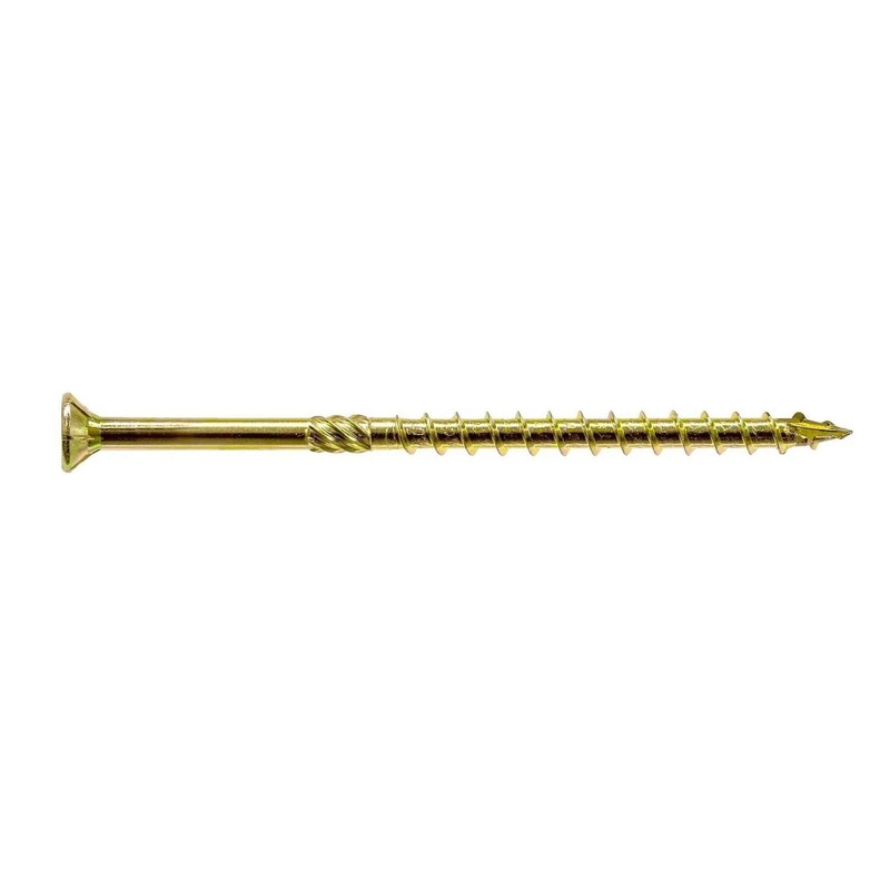 Simpson  Strong-Tie SDCP27912 Strong-Drive (0.275 x 9-1/2) T40 Yellow Zinc SDCFC Timber-CFC Screw, Flat Head w/ Nibs (250 Pack)
