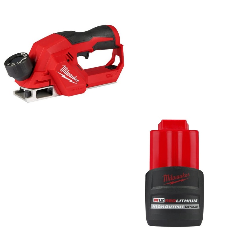 Milwaukee 2524-20 M12 Brushless 2 Planer W/ FREE 48-11-2425 M12 Battery Pack