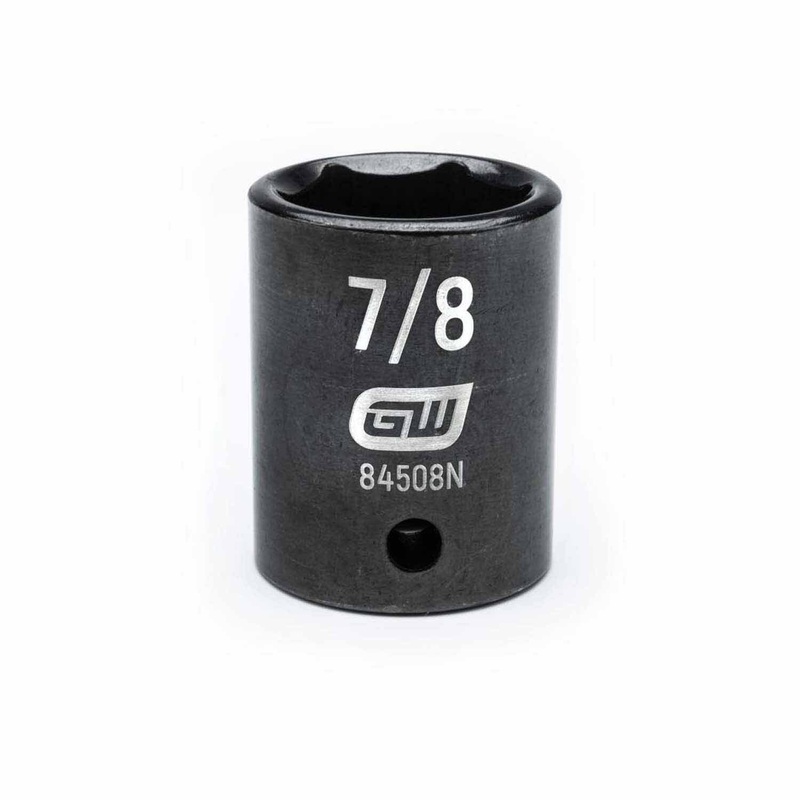 Gearwrench 84508N 1/2 Drive 6 Point Standard Impact SAE Socket 7/8