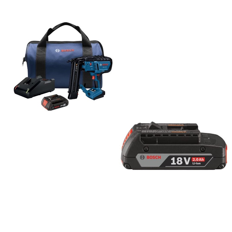 Bosch GNH18V-18MB12 Brad Nailer Kit W/ FREE BAT612 2.0Ah Battery