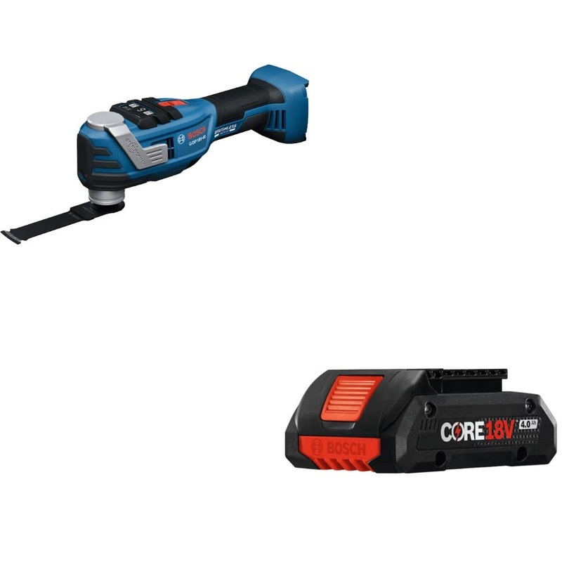 Bosch GOP18V-40N Oscillating Tool Kit W/ FREE GBA18V40 4.0Ah Battery