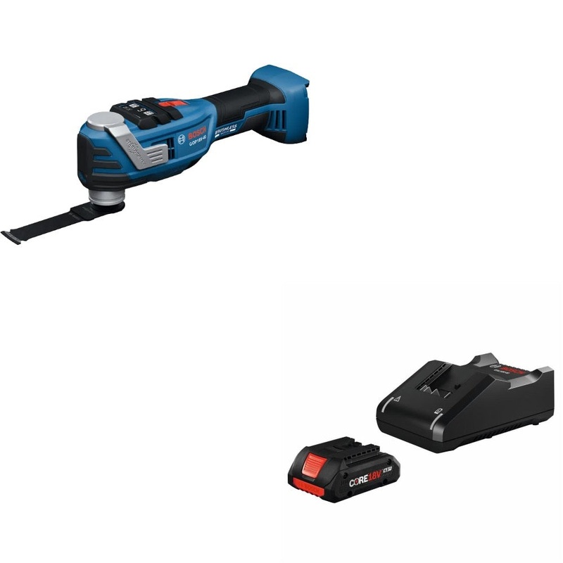 Bosch GOP18V-40N Oscillating Tool Kit W/ FREE GXS18V-15N15 Starter Kit