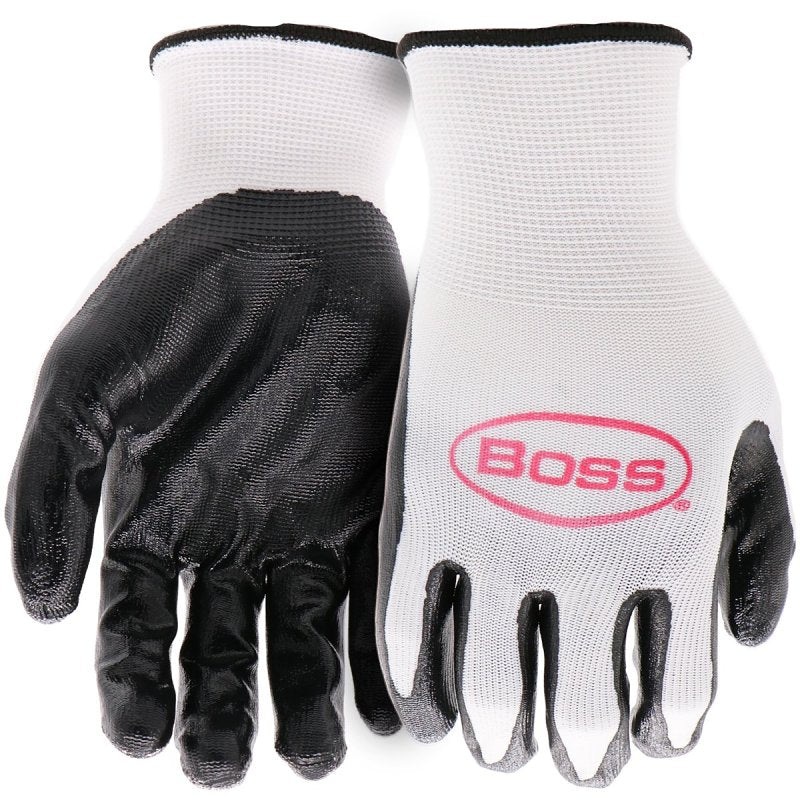 Boss Grip Series B31091-L-5P Coated Gloves, Men’s, L, 8 to 8-3/8 in L, Elastic Knit Wrist Cuff, Nitrile Coating