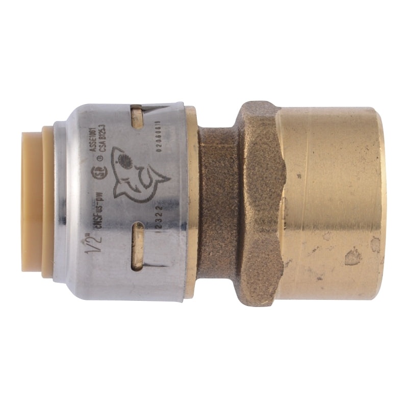 SharkBite UR072A Adapter, 1/2 in, FNPT, 250 psi Pressure