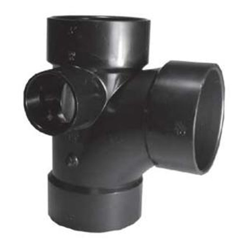 IPEX 027072 Sanitary Pipe Tee, 3 x 3 x 3 x 1-1/2 in, Hub x RSI, ABS DWV, SCH 40 Schedule