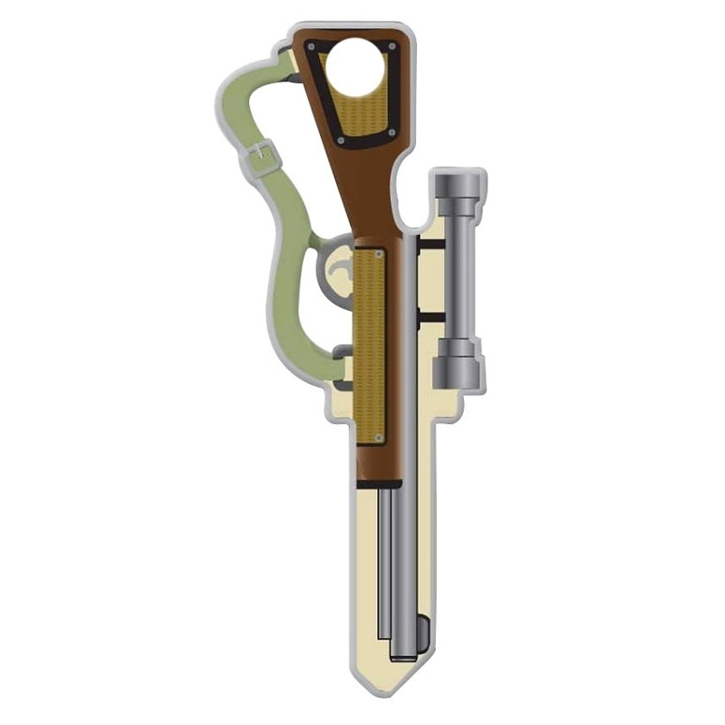 Lucky Line Key Shapes Series B118K Key Blank, Rifle, Brass, Enamel-Coated, For: Kwikset Locks, Pack of 5