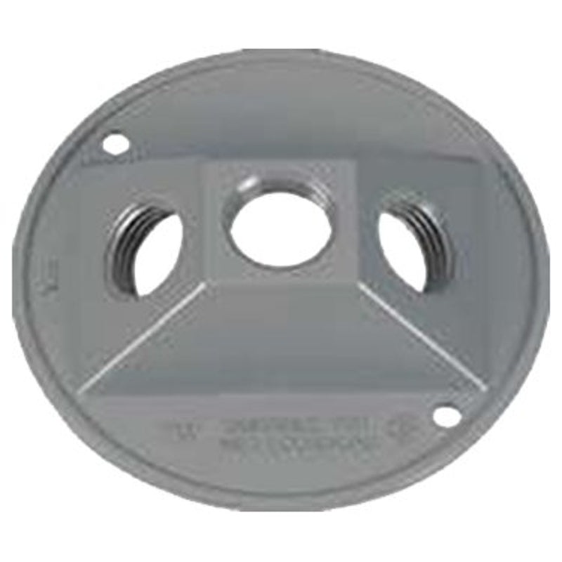 BWF CR-3V Cover, Lampholder, 4-1/2 in Dia, Round, Metal, Gray, 24/PK, Powder-Coated