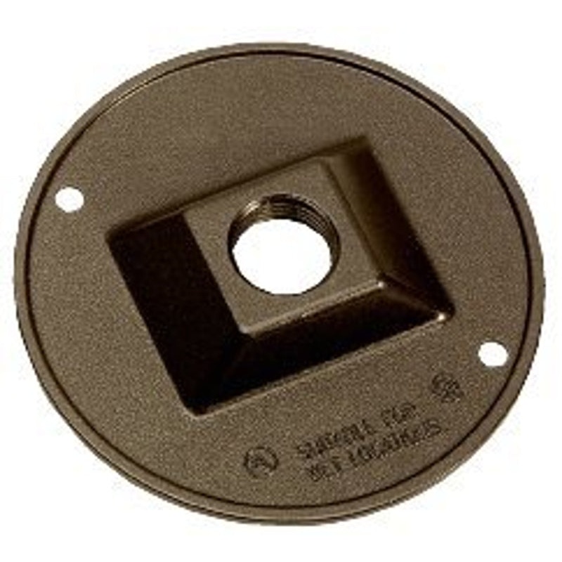 BWF 931AB-1 Cover, Lampholder, 4-1/2 in Dia, Round, Metal, Bronze, 6/CD