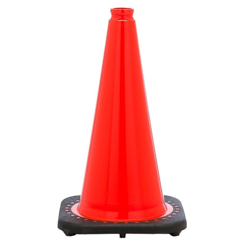 JBC Revolution RS Series RS70032C Traffic Safety Cone, 28 in H Cone, Fluorescent Orange Cone