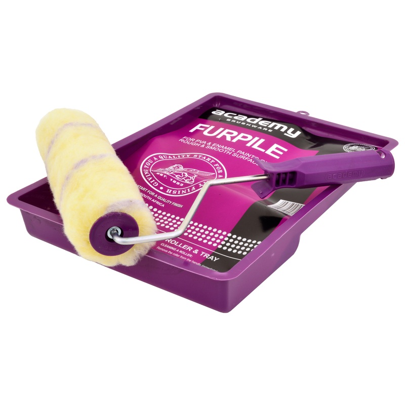 PAINT ROLLER FURPILE TRAY SET 225MM ACADEMY