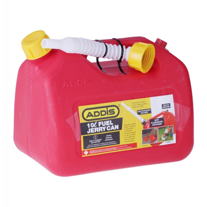 ADDIS JERRY CAN PLASTIC PETROL 10L