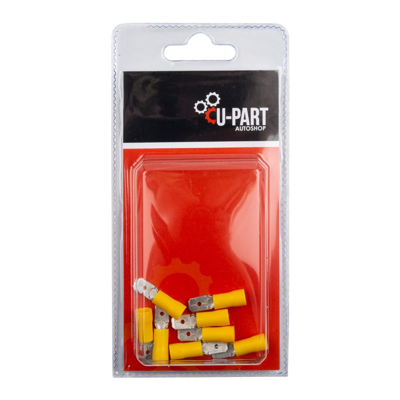 U-PART TERMINAL YELLOW MALE TAB 4.0-6.0MM 6.3M