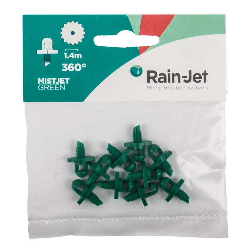 MICRO RAINJET MISJET 360DEGREES GREEN 10PACK