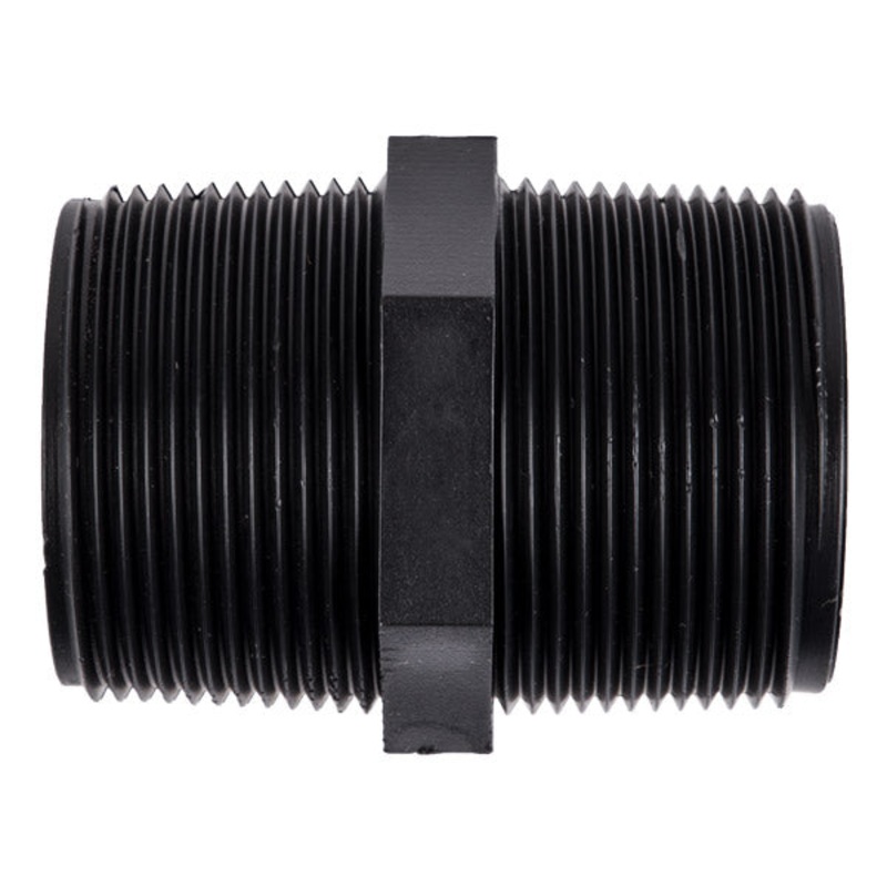 BARREL NIPPLE HEX NYLON 15MM