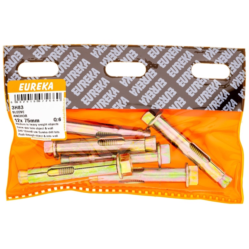 ANCHOR SLEEVE 12X75MM Q:6 EUREKA