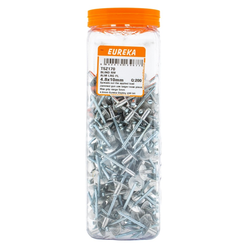 BLIND RIV ALM LRG FL 4.8X10MM Q:200 EUREKA