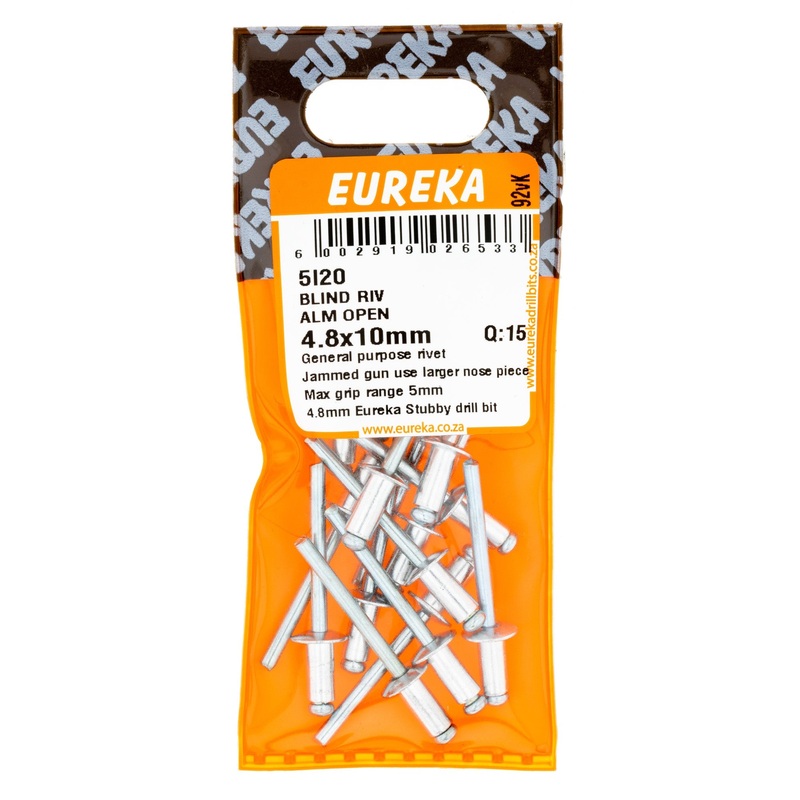 BLIND RIV ALM OPEN 4.8X10MM Q:15 EUREKA